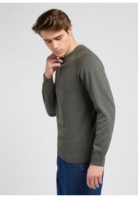 Lee - MESKI SWETER LEE CLEAN RAGLAN SWEATER OLIVE GRAY 112370537. Długość rękawa: raglanowy rękaw #5