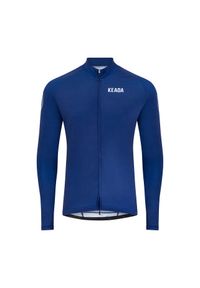 KEADA SPORTS - Męska koszulka kolarska z długim rękawem – Granatowa. Kolor: niebieski. Długość rękawa: długi rękaw. Długość: długie. Sport: kolarstwo