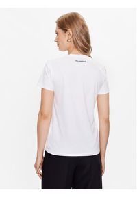 Karl Lagerfeld - KARL LAGERFELD T-Shirt Ikonik 2.0 Choupette 230W1703 Biały Regular Fit. Typ kołnierza: dekolt w karo. Kolor: biały. Materiał: bawełna #3