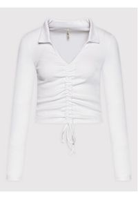 only - ONLY Bluzka Adrianna 15265050 Biały Regular Fit. Kolor: biały. Materiał: bawełna