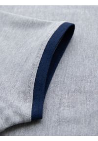 Ombre Clothing - Męska koszulka polo z kolorowymi akcentami – szary melanż V1 OM-POSS-0105 - XXL. Typ kołnierza: polo. Kolor: szary. Materiał: dzianina, bawełna. Wzór: melanż, kolorowy. Styl: klasyczny, sportowy, elegancki #6