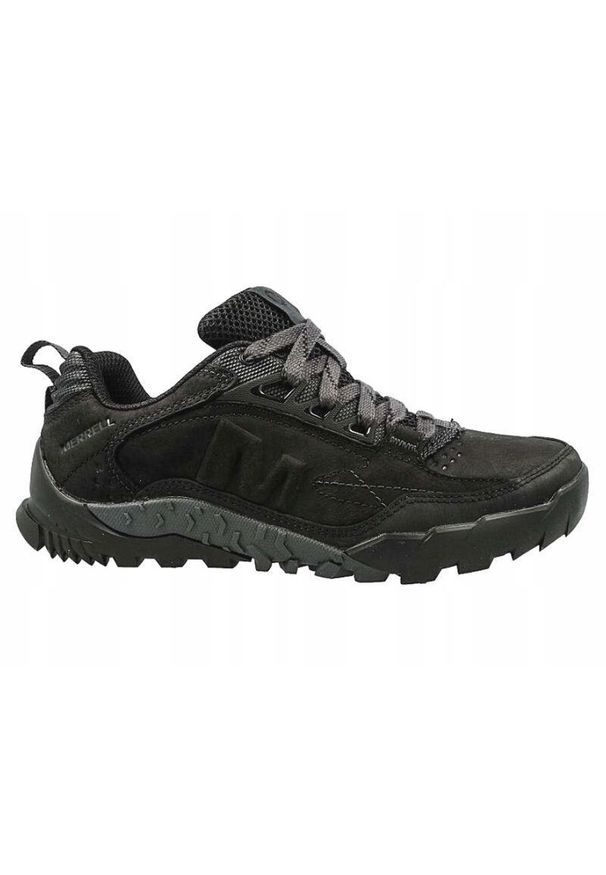 Merrell - Buty trekkingowe męskie MERRELL ANNEX skóra. Kolor: czarny. Materiał: skóra. Sport: turystyka piesza