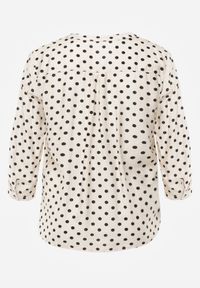 Born2be - Biała Koszula z Wiskozy w Kropki z Metaliczną Nitką Ereis. Okazja: na co dzień. Kolekcja: plus size. Kolor: biały. Materiał: wiskoza. Długość: długie. Wzór: kropki. Styl: elegancki, casual #2