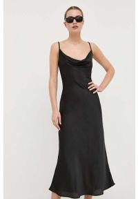 Guess sukienka kolor czarny maxi prosta. Okazja: na co dzień. Kolor: czarny. Długość rękawa: na ramiączkach. Typ sukienki: proste. Styl: casual. Długość: maxi #1