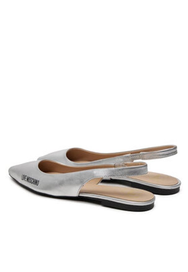 Love Moschino - LOVE MOSCHINO Sandały JA11021G1MIF0902 Srebrny. Kolor: srebrny. Materiał: skóra