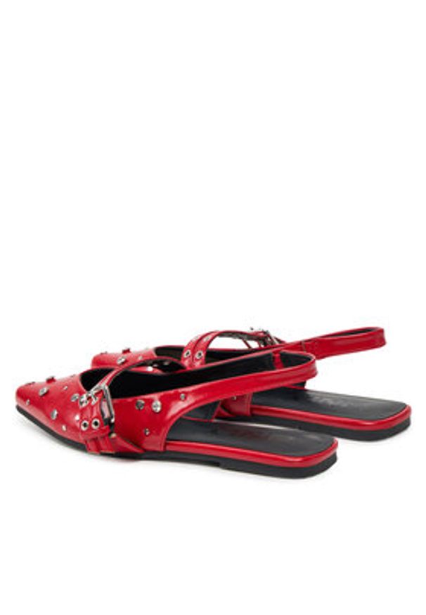 ONLY Shoes Sandały OnLaura-5 15340903 Czerwony. Kolor: czerwony. Materiał: skóra