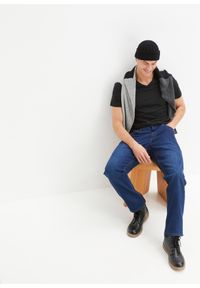 bonprix - T-shirt z dekoltem w serek (3 szt.). Typ kołnierza: dekolt w serek. Kolor: czarny #3