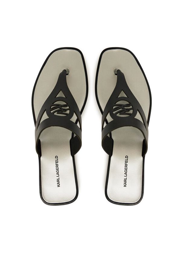 Karl Lagerfeld - KARL LAGERFELD Japonki Skoot II KL80407 Czarny. Kolor: czarny. Materiał: skóra