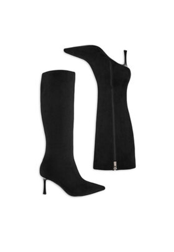 Jenny - JENNY Kozaki CEO-LD09601 Czarny. Kolor: czarny. Materiał: materiał