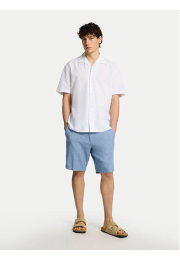Selected Homme Szorty materiałowe Brody 16087638 Niebieski Regular Fit. Kolor: niebieski. Materiał: bawełna