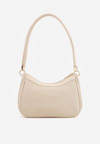 Born2be - Ciemnobeżowa Elegancka Torebka Bagietka na Ramię z Dodatkowym Paskiem Phalese. Kolor: beżowy. Wzór: gładki. Styl: elegancki. Rodzaj torebki: na ramię #1