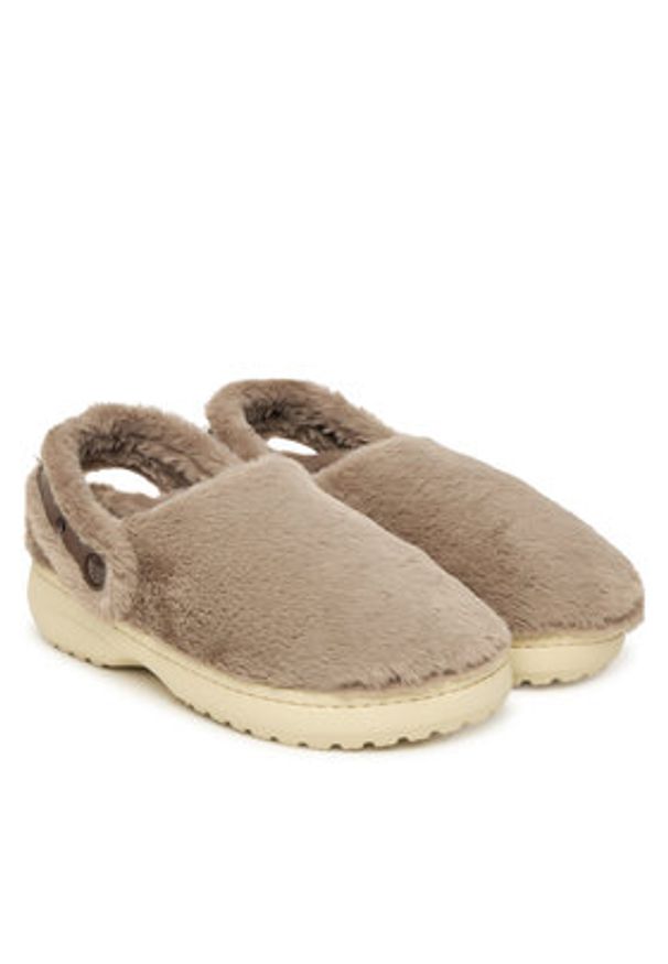 Crocs Kapcie Classic Unfurgettable Clog 211116 Beżowy. Kolor: beżowy. Materiał: materiał