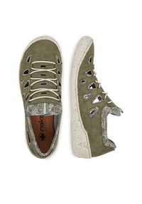 Rieker Półbuty 54551-52 Zielony. Kolor: zielony. Materiał: materiał #3