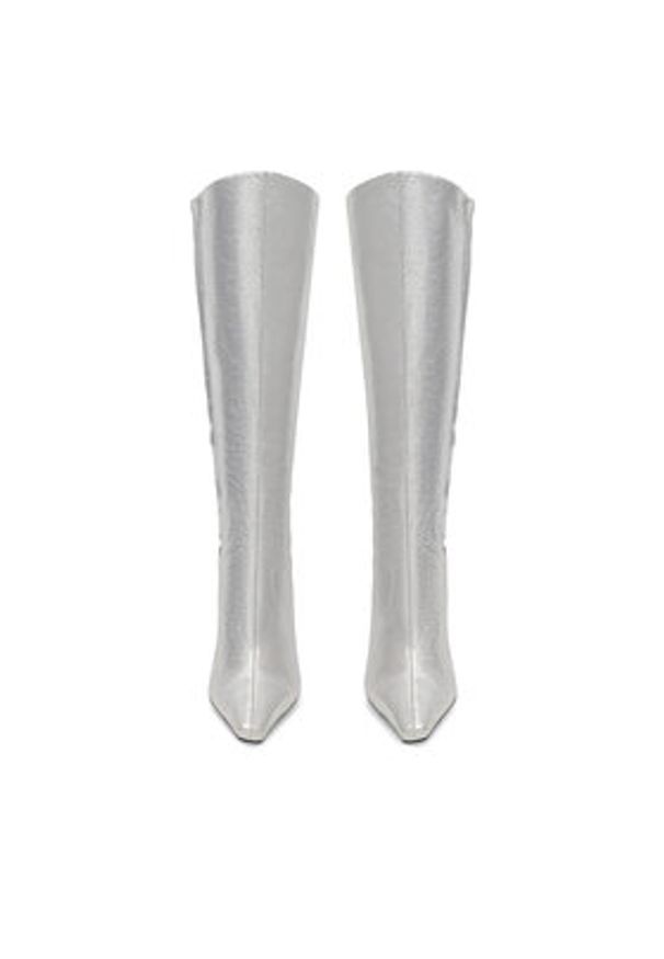 Nine West Kozaki SAMAA SJ1453-2 Srebrny. Kolor: srebrny. Materiał: skóra