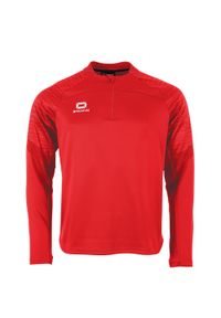STANNO - Dziecięca bluza dresowa 1/4 z zamkiem błyskawicznym Stanno Bolt. Kolor: czerwony. Materiał: dresówka