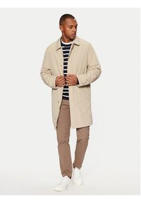 TOMMY HILFIGER - Tommy Hilfiger Płaszcz przejściowy MW0MW37651 Beżowy Regular Fit. Kolor: beżowy. Materiał: syntetyk
