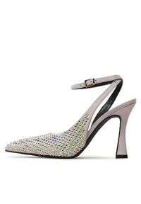 Pinko - PINKO Sandały Lisette Slingback PE BLKS1 100566 A0N6 Szary. Kolor: szary. Materiał: skóra, zamsz #5