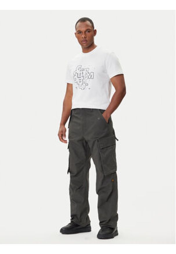 G-Star RAW - G-Star Raw Spodnie materiałowe R-3N D25224-D191 Szary Straight Fit. Kolor: szary. Materiał: bawełna