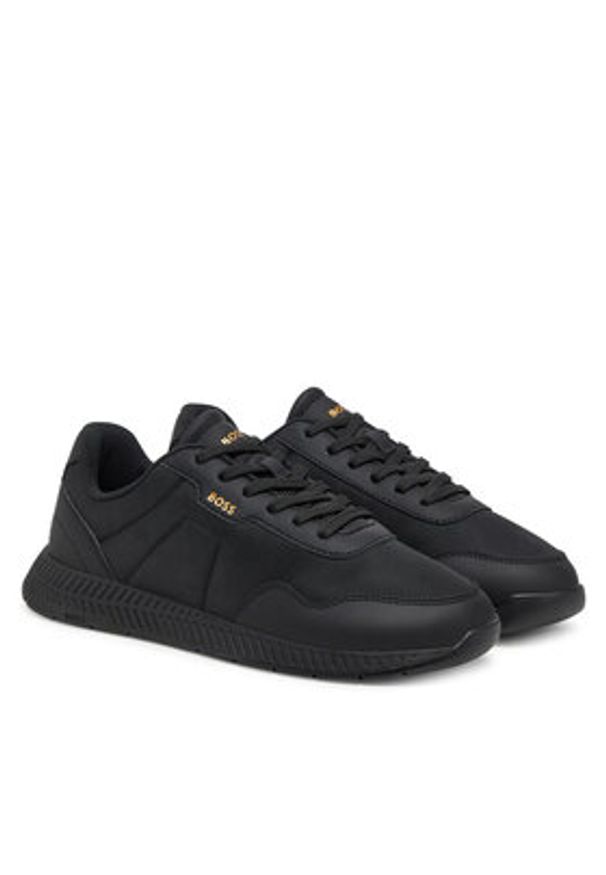 BOSS Sneakersy Titanium Runn 50536481 Czarny. Kolor: czarny. Materiał: materiał