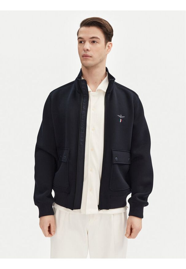 Aeronautica Militare Kurtka przejściowa 251AB2203CT3492 Granatowy Regular Fit. Kolor: niebieski. Materiał: syntetyk