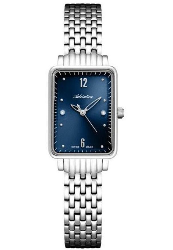 Zegarek damski Adriatica A3829.5175Q CYRKONIE srebrny. Kolor: srebrny