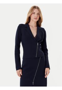 BOSS Kardigan Felendi 50542857 Granatowy Regular Fit. Kolor: niebieski. Materiał: wiskoza