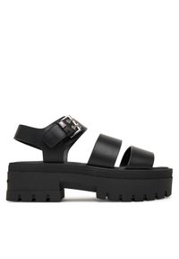 Tommy Jeans Sandały Tjw Straps Leather Max Sandal EN0EN02944 Czarny. Kolor: czarny. Materiał: skóra #1