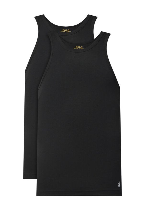 Polo Ralph Lauren Komplet 2 tank topów 714959333001 Czarny Slim Fit. Typ kołnierza: polo. Kolor: czarny. Materiał: bawełna