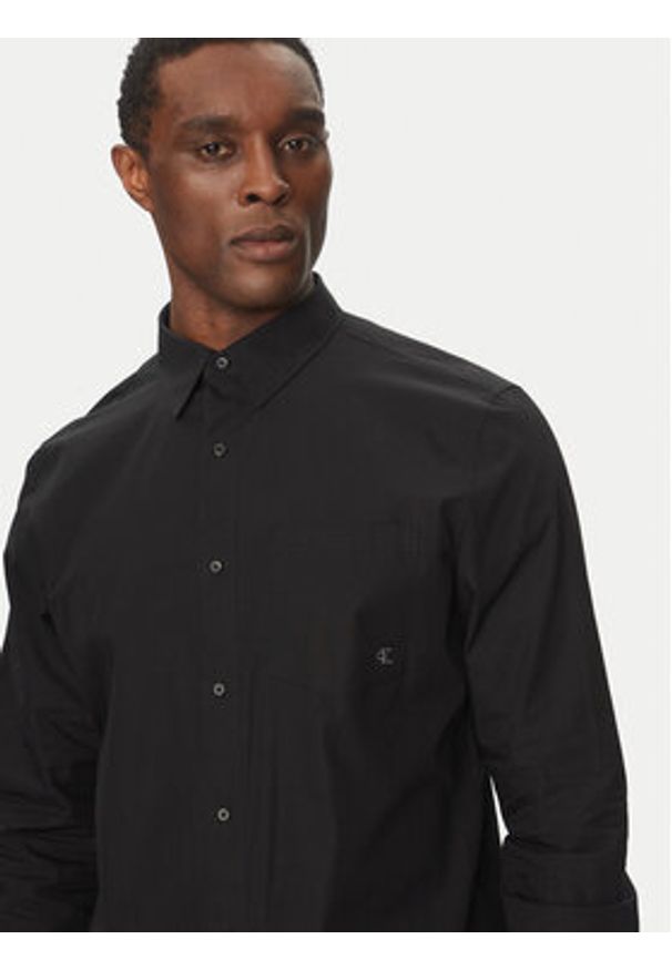 Calvin Klein Jeans Koszula LV040QM160 Czarny Regular Fit. Kolor: czarny. Materiał: bawełna