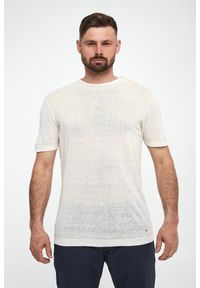 Liu Jo - T-shirt męski lniany LIU JO. Materiał: len #4