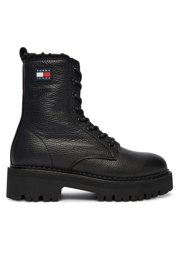 Tommy Jeans Trapery Tjw Urban Laceup Boot Wl EN0EN02906 Czarny. Kolor: czarny. Materiał: skóra