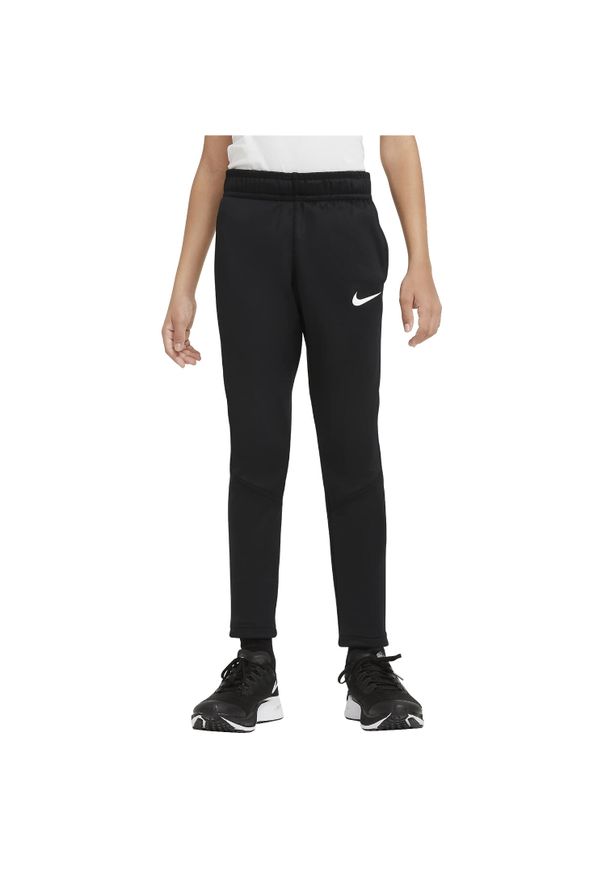Nike - Spodnie sportowe chłopięce Dri-Fit Therma Training Pants. Kolor: czarny. Materiał: poliester. Technologia: Dri-Fit (Nike)