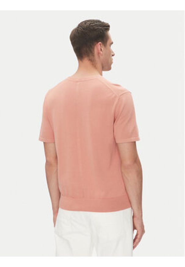 Calvin Klein T-Shirt Supima LV04LC333G Koralowy Regular Fit. Kolor: pomarańczowy. Materiał: bawełna