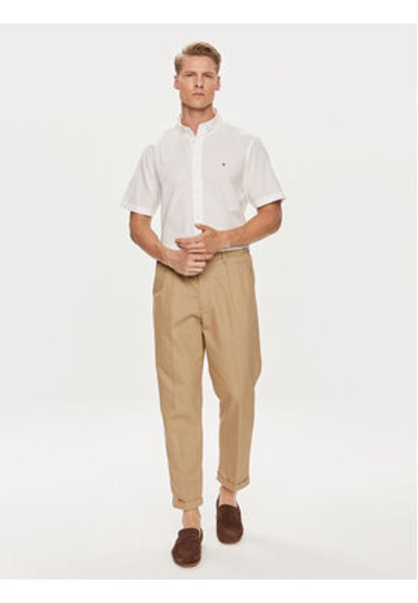 TOMMY HILFIGER - Tommy Hilfiger Koszula MW0MW33809 Biały Regular Fit. Kolor: biały. Materiał: bawełna