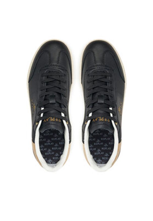 Replay - REPLAY Sneakersy GWSD8 .000.C0004L Czarny. Kolor: czarny. Materiał: skóra