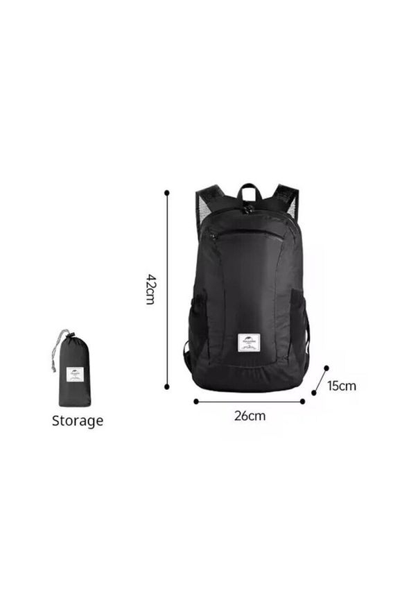 Plecak Turystyczny Naturehike Ultralight Foldable 18L Nh17A012-B. Kolor: czarny
