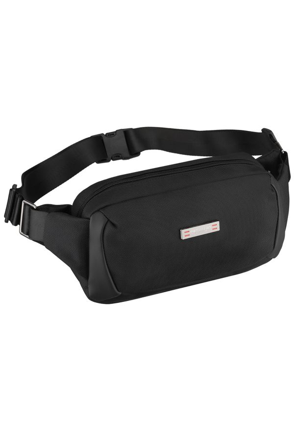 Saszetka męska na biodra czarna listonoszka nerka na ramię mała crossbody Peterson PTN MS1-02. Kolor: czarny. Rodzaj torebki: na ramię