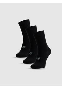 4f - 4F Skarpetki długie (3-pack) damskie - czarne 39-42. Kolor: czarny. Materiał: elastan, materiał, bawełna, poliamid #1