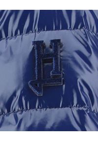 HERNO - Niebieska pikowana kurtka z paskiem. Kolor: niebieski #4