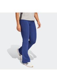 Adidas - Legginsy fitness damskie ADIDAS. Kolor: niebieski. Materiał: bawełna, włókno. Sport: fitness
