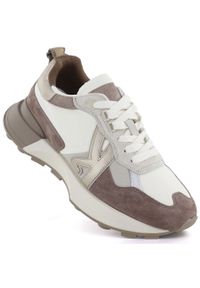 Skórzane półbuty damskie sportowe beżowe Kobbo Vinceza 66954. Okazja: na co dzień. Kolor: beżowy. Materiał: skóra. Styl: sportowy #1