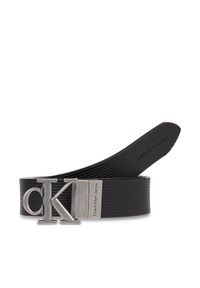 Calvin Klein Jeans Pasek Damski Round Mn/Rev Lthr Text Belt K60K611248 Czarny. Kolor: czarny #1