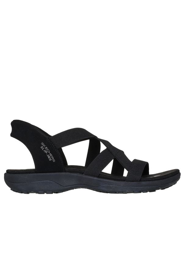 skechers - Sandały damskie Skechers Reggae Slim Stretch Flex. Kolor: czarny. Sezon: lato