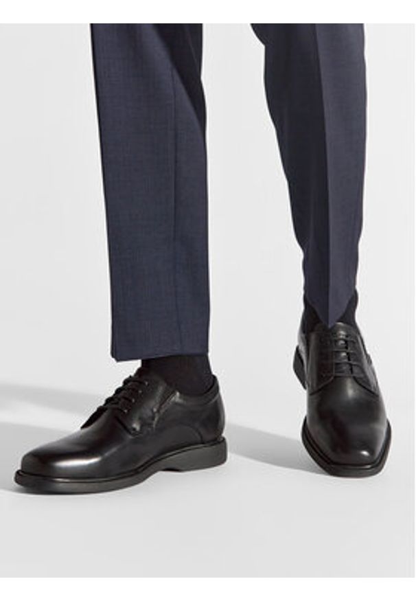 Geox Półbuty U Brayden 2Fit Abx C U54N1C 00043 C9999 Czarny. Kolor: czarny. Materiał: skóra