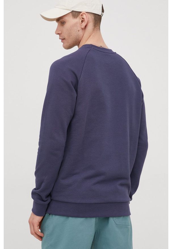 adidas Originals bluza bawełniana Adicolor męska kolor fioletowy z nadrukiem. Okazja: na co dzień. Kolor: fioletowy. Materiał: bawełna. Długość rękawa: raglanowy rękaw. Wzór: nadruk. Styl: casual