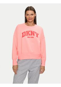 DKNY Sport Bluza DP4T9944 Różowy Loose Fit. Kolor: różowy. Materiał: bawełna. Styl: sportowy