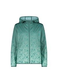 Kurtka damska turystyczna CMP 35A5656. Typ kołnierza: kaptur. Kolor: zielony. Materiał: softshell. Sport: turystyka piesza #1