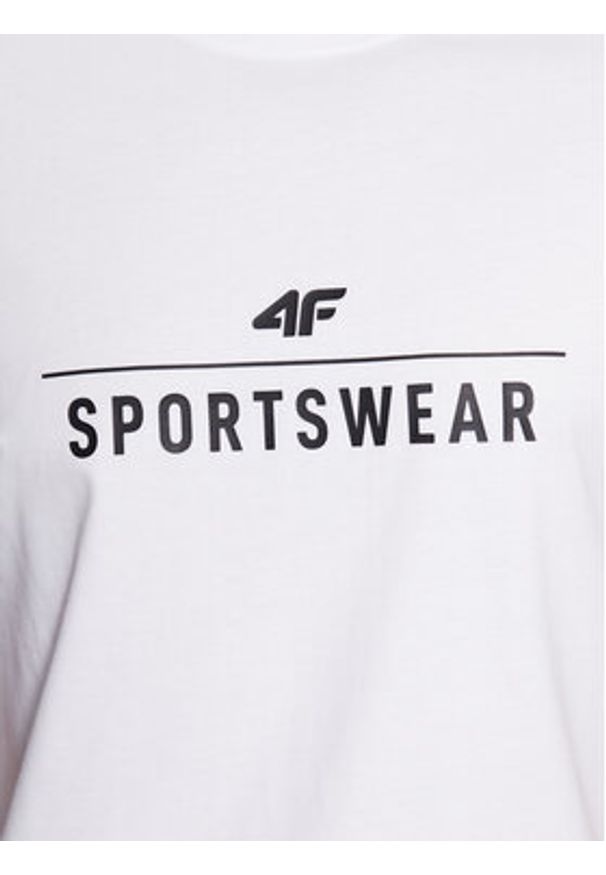 4f - 4F T-Shirt 4FSS23TTSHM539 Biały Regular Fit. Kolor: biały. Materiał: bawełna
