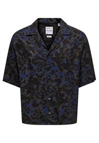 Only & Sons Koszula Harris 22032732 Granatowy Relaxed Fit. Kolor: niebieski. Materiał: wiskoza