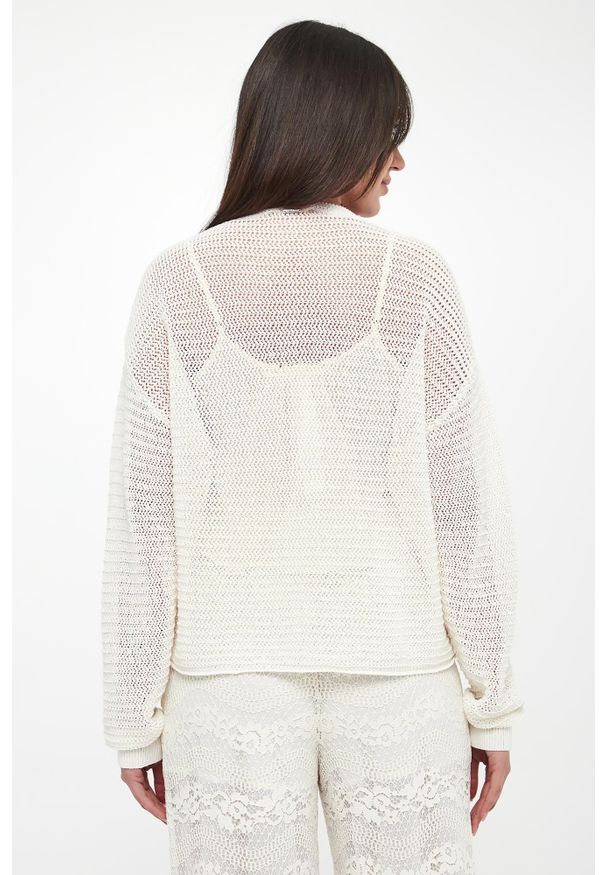 Twinset Milano - Sweter damski ażurowy TWINSET. Wzór: ażurowy
